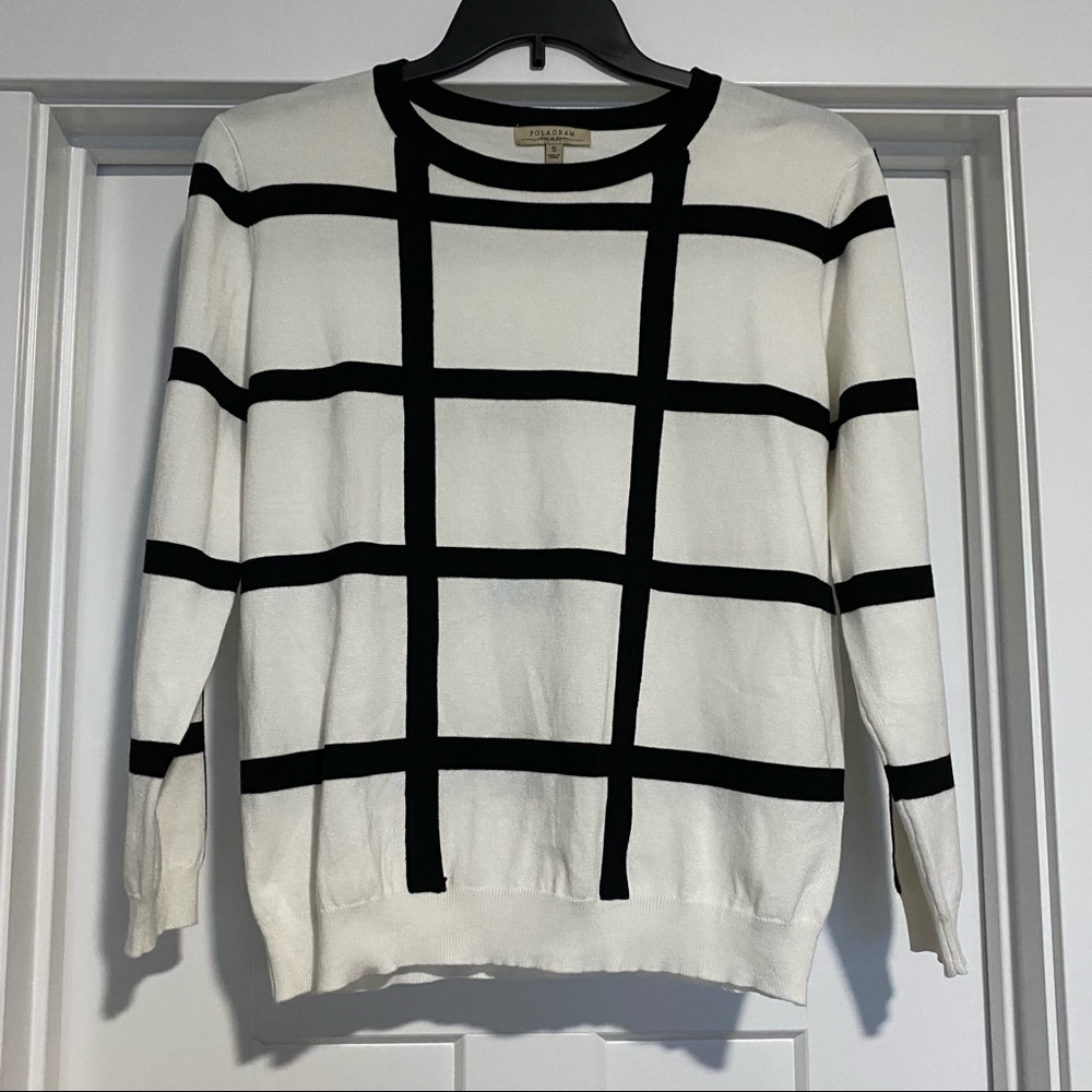 Shop Zoco Black & White Striped Sweater